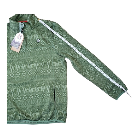 NWT Avalanche Outdoor Rossmore 1/4 Snap Button Pullover Green Size Large - Picture 6 of 16